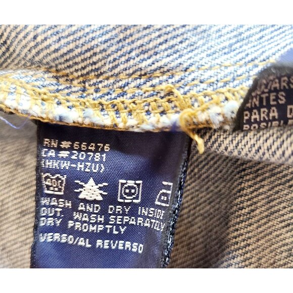 Vintage 90's Men's Tommy Jeans Classic Light Blue Denim Jacket Size S RN#66476 - Picture 14 of 15